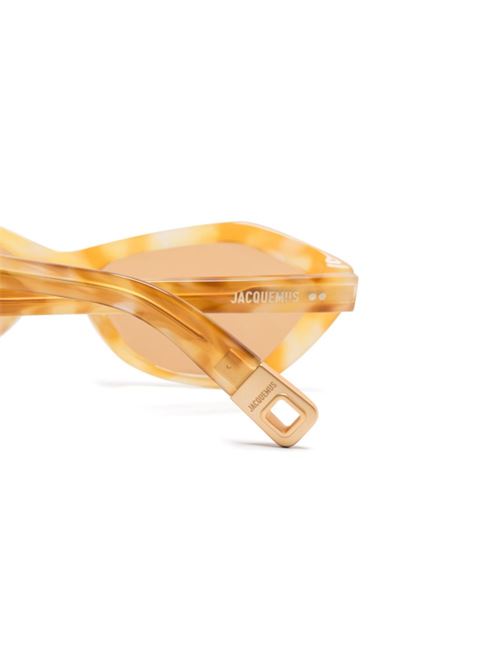 Bambino Sunglasses LINDA FARROW X JACQUEMUS | JAC42C8SUNBAMBINOBEIGEMATTGOLDTOBACCO